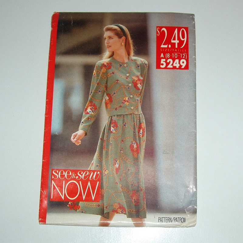 Butterick 5249 Misses/Misses Petite Top & Skirt Sewing Pattern – Sizes 8–12 – 1990