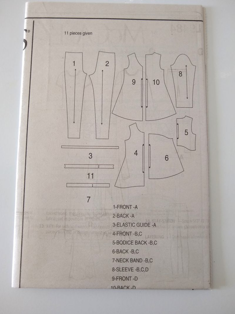 McCall’s L9484 It’s Sew Simple Misses Knit Pullover Top & Leggings Sewing Pattern – XS–XL