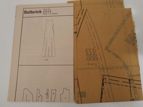Butterick 6822 Misses Formal Evening Dress Sewing Pattern Sizes 6–10 (2000)