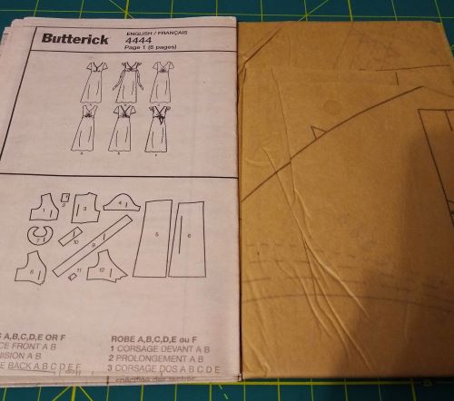 Butterick B4444 Misses Empire Waist Dress Pattern Sz 14–20