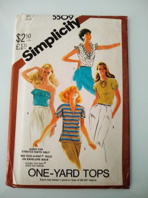 Simplicity 5509 Misses Knit Top Sewing Pattern (Size 8)