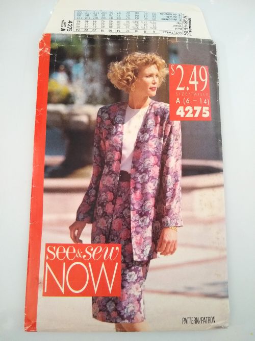 Butterick 4275 Sewing Pattern Misses Floral Print Jacket & Skirt Sizes 6-14
