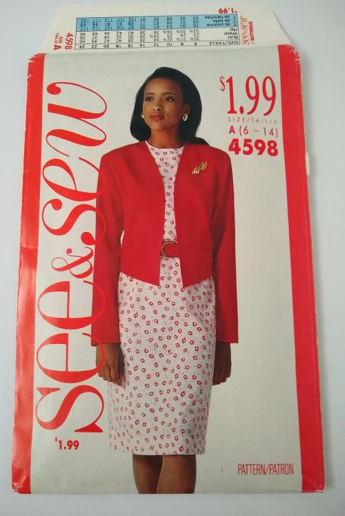 Butterick See & Sew 4598 Misses Jacket & Dress Sewing Pattern (Sizes 6–14)