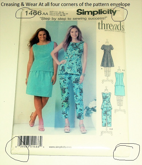 Simplicity 1466 Sewing Pattern Dress, Tunic, Top & Slim Skirt/Pants Sz 10-18