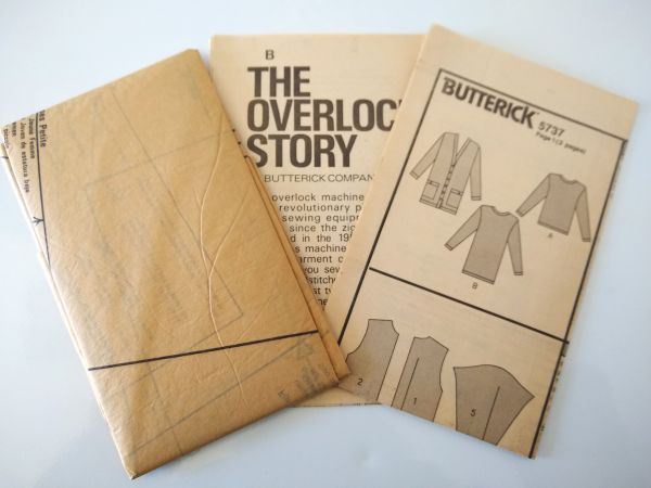 Butterick 5737 Misses Cardigan & Pullover Top Sewing Pattern (Petite–Medium, 1987)