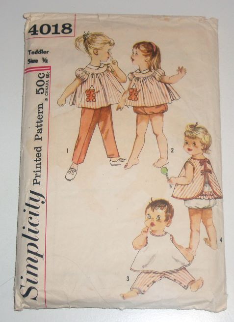Vintage Simplicity Sewing Pattern 4018