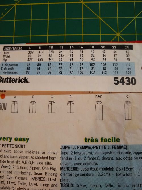 Butterick 5430 Sewing Pattern Misses Semi-Fitted Straight Skirts, 9 Fast & Easy Styles (Sizes 6-10)