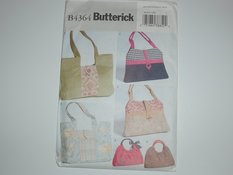 Butterick B4364 Handbag & Purse Sewing Pattern – One Size