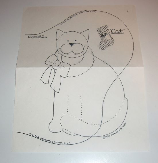 Holiday Stockings Applique Craft Pattern – Cat, Angel & Teddy Bear – Debbie Mumm’s The Word 1987