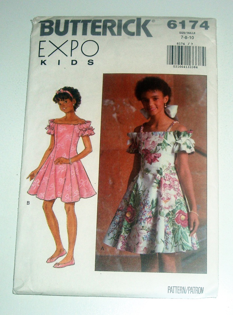 Butterick 6174 Expo Kids Dress Sewing Pattern Sz 7-10