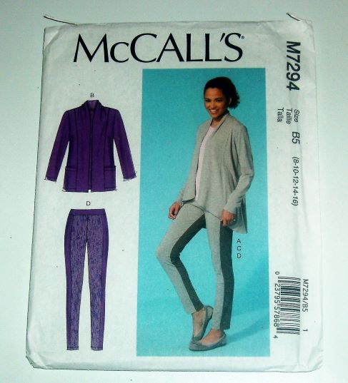 McCall’s M7294 Misses’ Jacket, Top & Leggings Sewing Pattern Sizes 8–16 2015