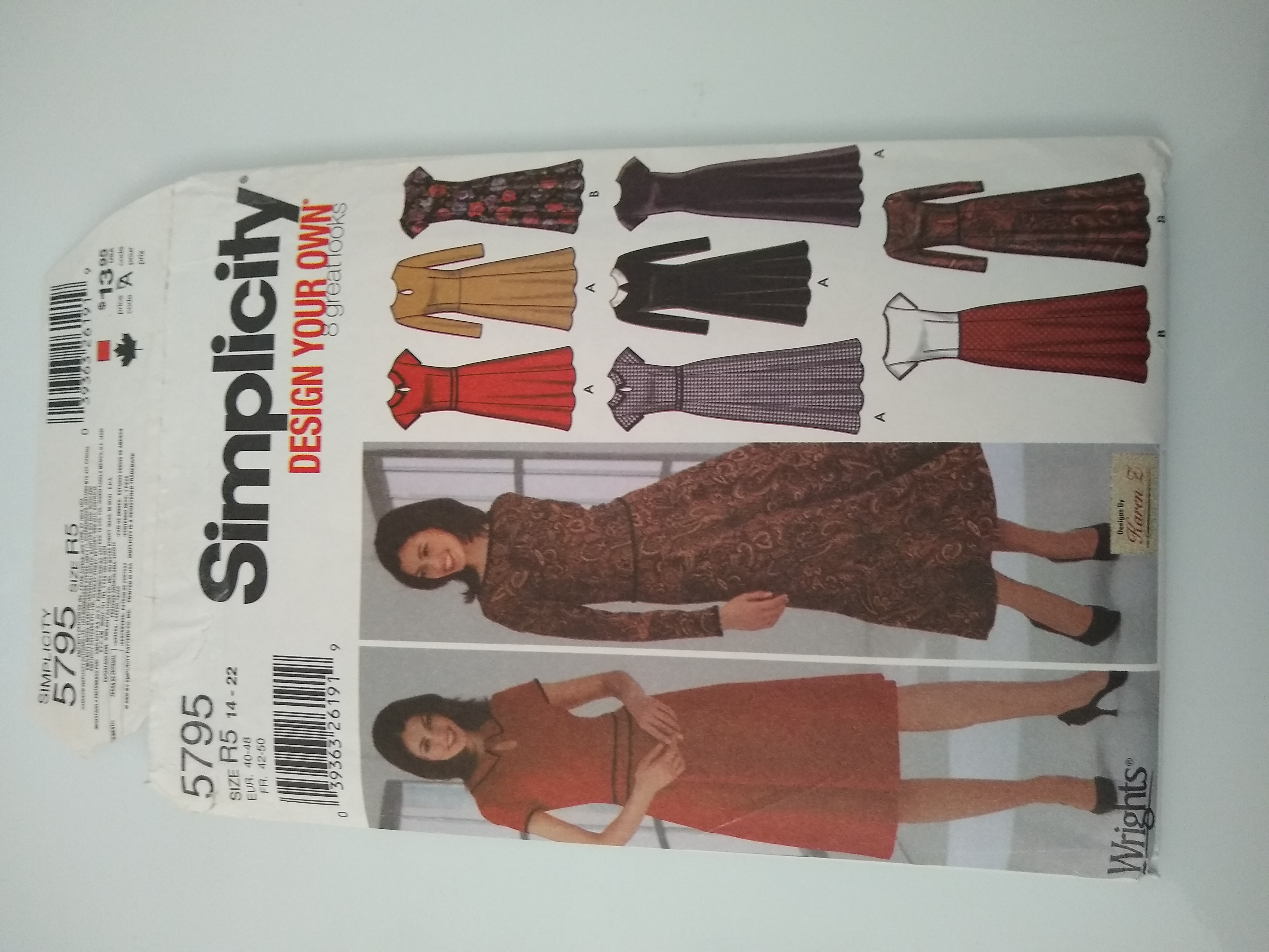 Simplicity 5795 Design-Your-Own Dress Pattern (Sizes 14–22)