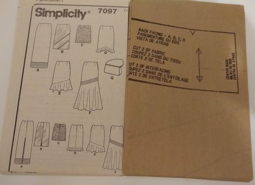 Simplicity 7097 Misses 6 Made Easy Skirts & Purse Pattern Sizes 8–14