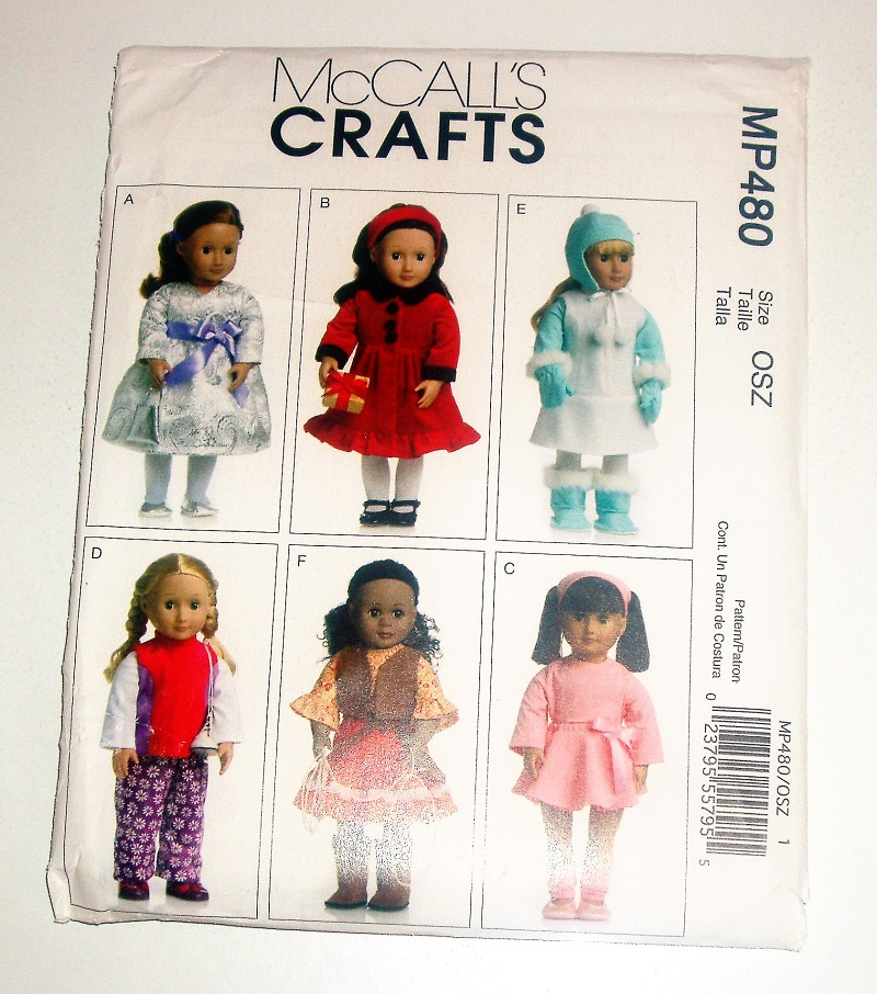 McCall's Crafts MP480 18" Doll Clothes Winter Wardrobe Sewing Pattern