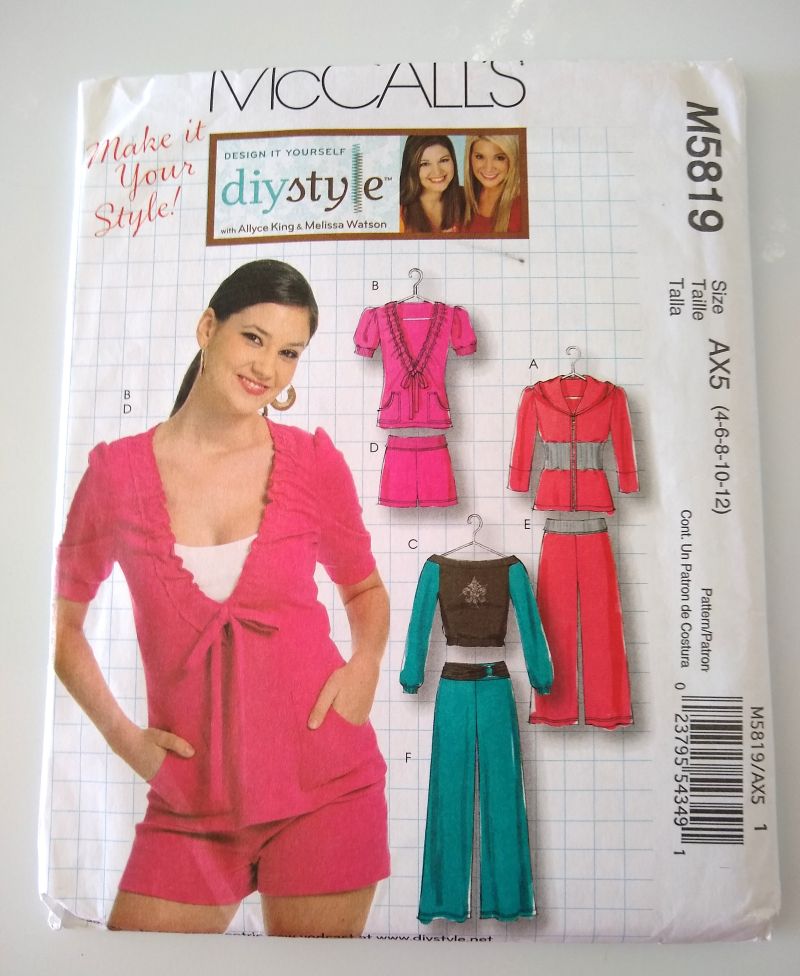McCall’s M5819 DIY Style Misses Jacket, Tops, Shorts & Pants Pattern (2009) Sizes 4-12