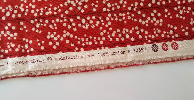 2 Yards Christmas Cotton Fabric – Two-Way Tree Design – Red & Dark Green – 45" Wide