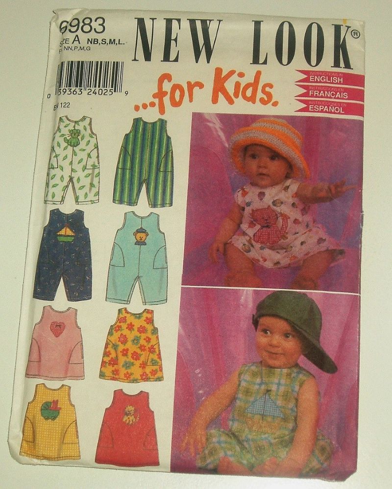 New Look 6983 Infants' Romper & Dress Sewing Pattern Sizes NB-L 