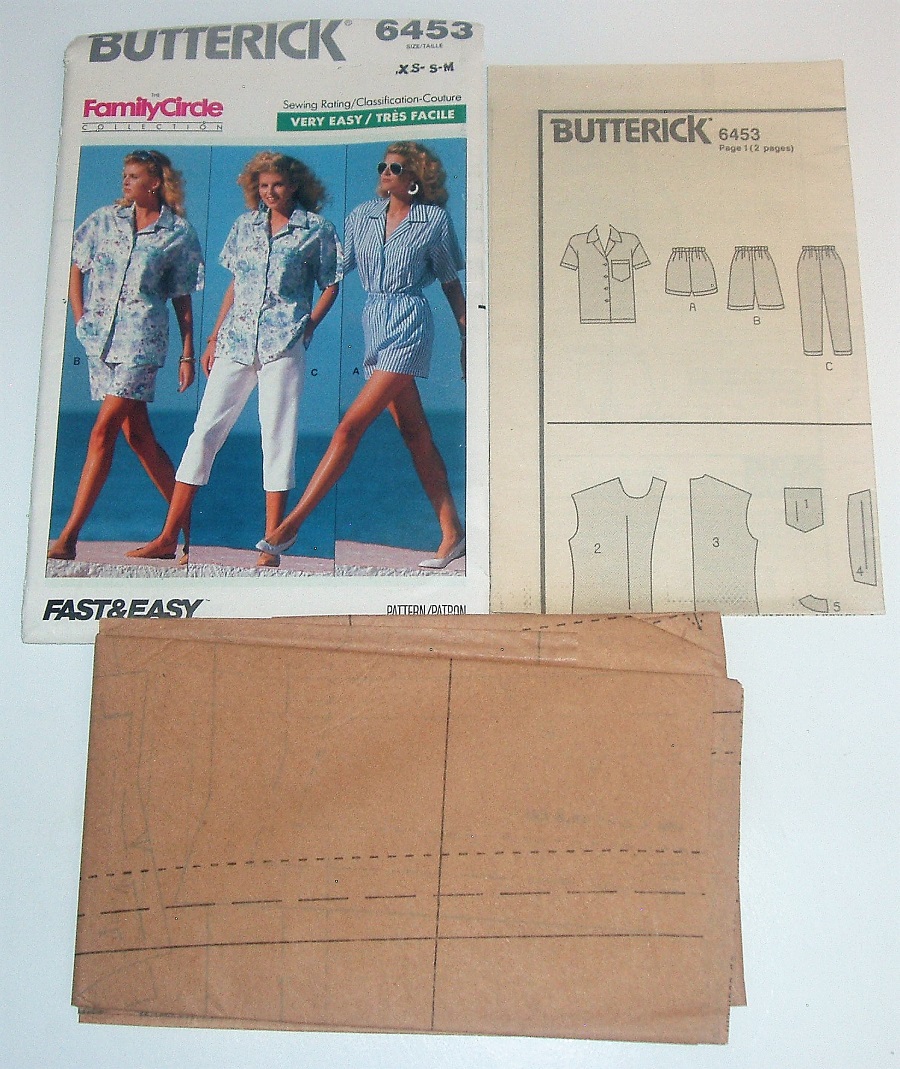 Very Easy Butterick Pattern 6453 Misses Shirt Shorts & Capris Pants Sz XS-Med