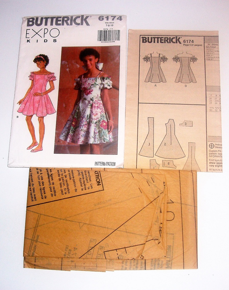 Butterick 6174 Expo Kids Dress Sewing Pattern Sz 7-10