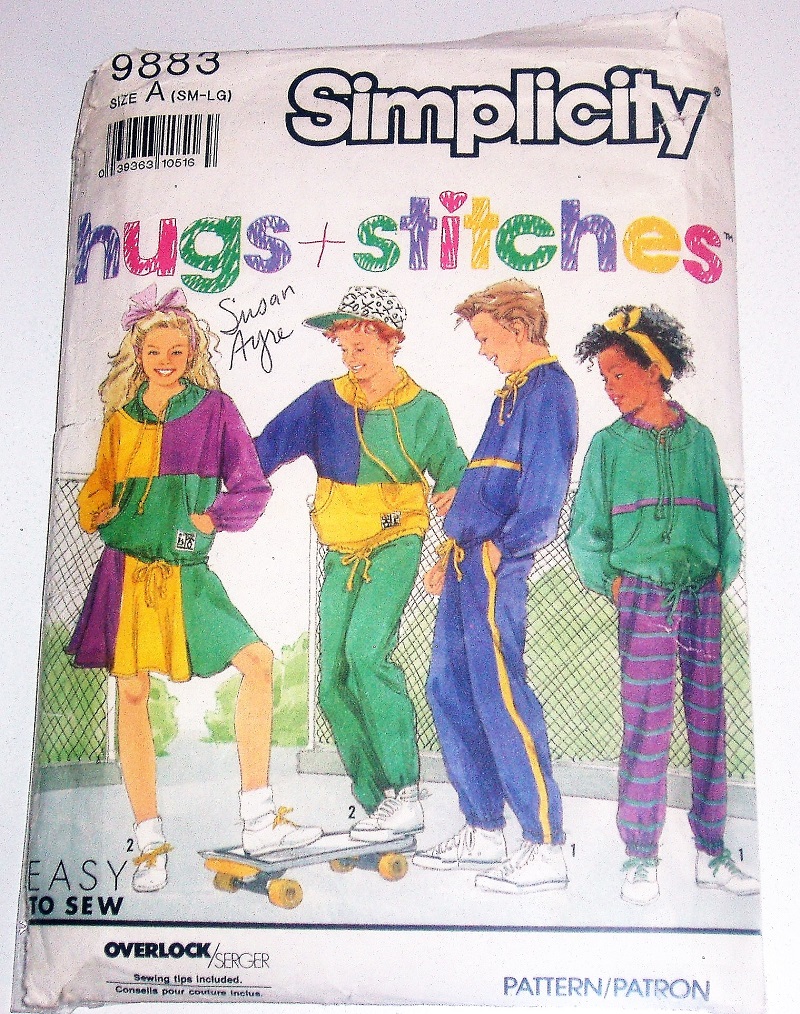 Simplicity 9883 Hugs + Stitches Unisex Top, Pants & Skirt Sewing Pattern (Sizes SM–LG)
