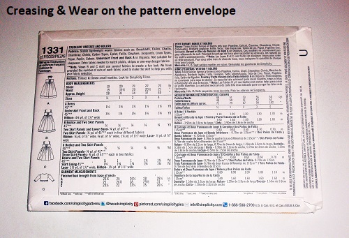 Simplicity 1331 Sewing Pattern Toddler Dress & Bolero Set (Sizes 1/2–4)
