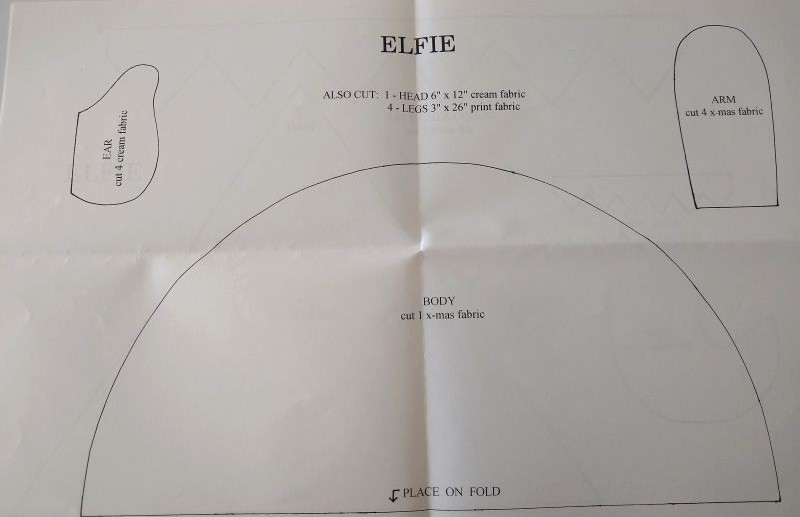 Carefree Crafts “Elfie” Holiday Elf Sewing Pattern 96-0150 – 1996