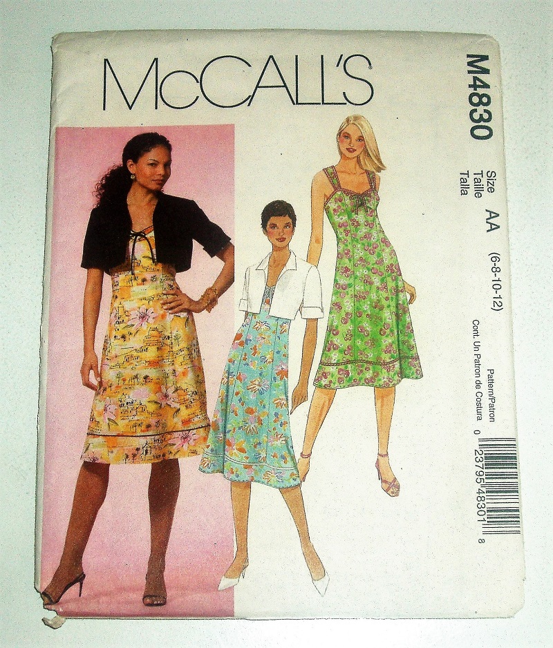 McCall’s M4830 Misses’ Lined Jacket & Dress Sewing Pattern Sizes 6–12 2005
