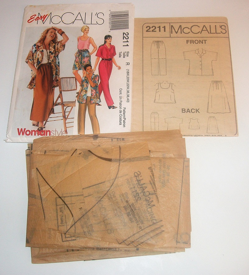 McCall's 2211 Women's Plus Size Wardrobe Essentials Sz 18W-40 Cut To Sz 22