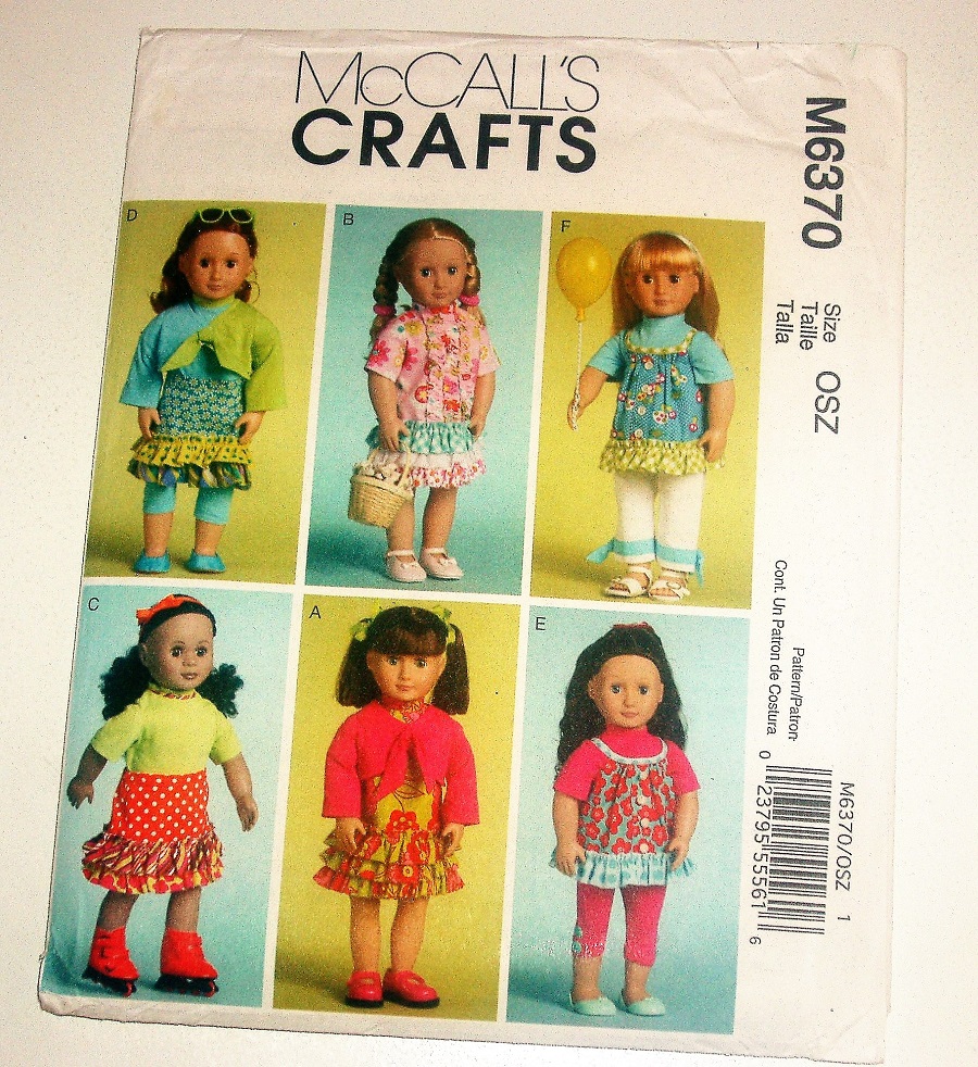 McCall's Crafts M6370 18" Doll Clothes Sewing Pattern 18" Doll Wardrobe