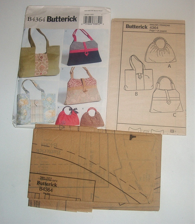 Butterick B4364 Handbag & Purse Sewing Pattern – One Size