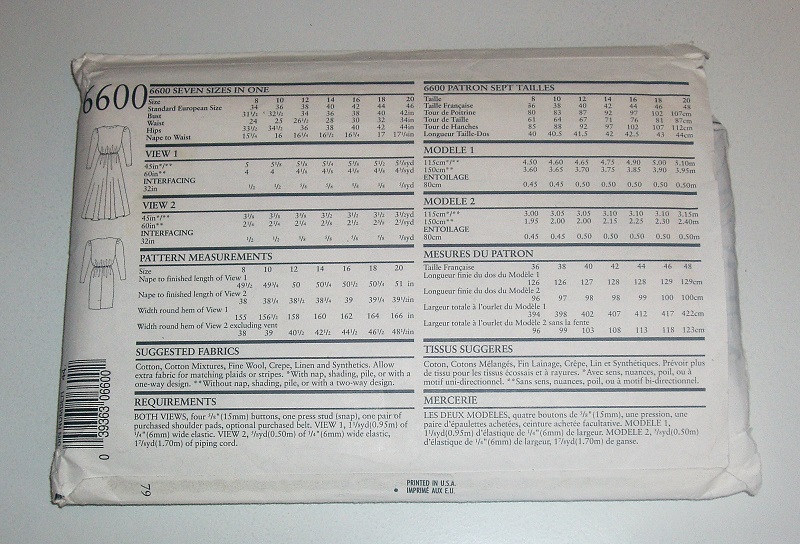 New Look 6600 Sewing Pattern Misses Full Or Straight Skirt Dresses Sizes 8-20 Cut to Sz 14