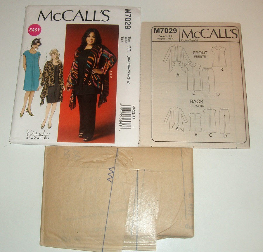 McCall's M7029 Sewing Pattern Women's Jacket Tunic Dress & Pants Sz 18W-24W