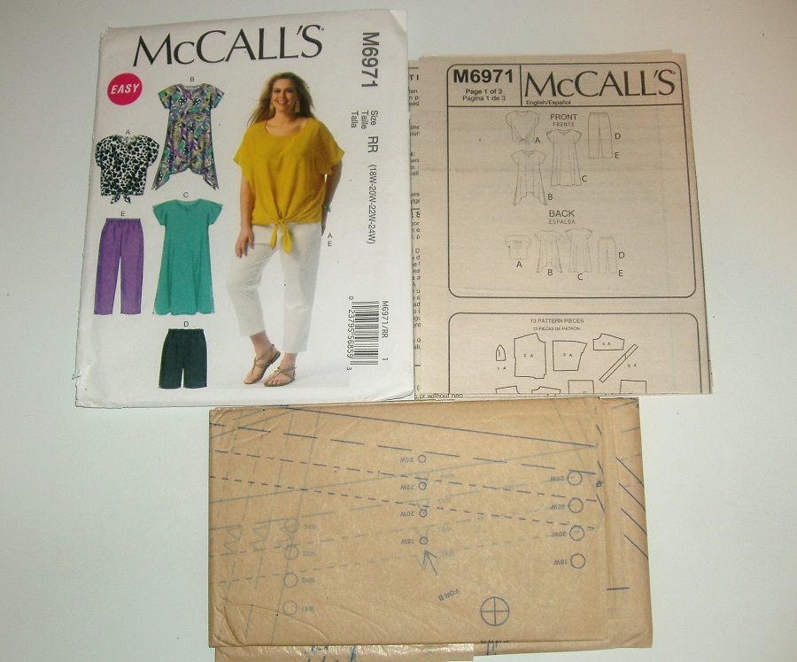 McCall's M6971 Sewing Pattern Women's Plus Size Wardrobe Essentials Sz 18W-24W