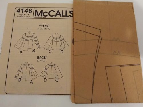 McCall’s 4146 Misses Stretch Knit Tops Sewing Pattern Sizes L-XL (2003)