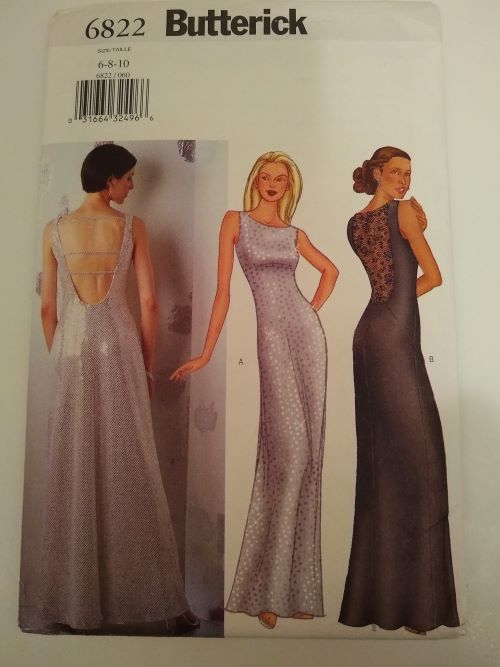 Butterick 6822 Misses Formal Evening Dress Sewing Pattern Sizes 6–10 (2000)