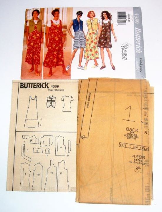 Butterick 4389 Misses Vest, Top & Dress Sewing Pattern Sizes 6-12