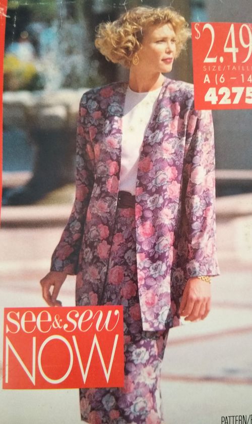 Butterick 4275 Sewing Pattern Misses Floral Print Jacket & Skirt Sizes 6-14