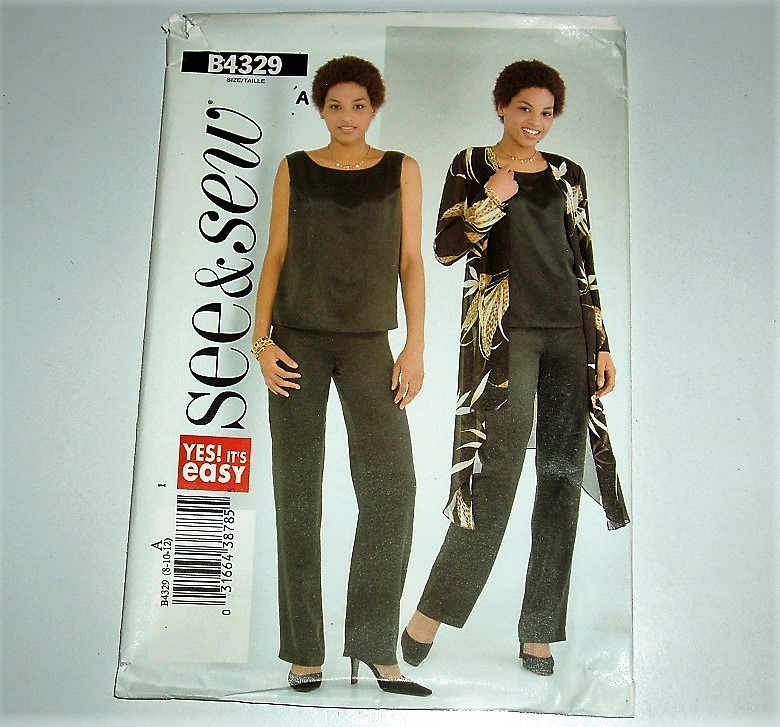 Butterick See & Sew B4329 Misses/MP Jacket, Top & Pants Sewing Pattern Sizes 8–12