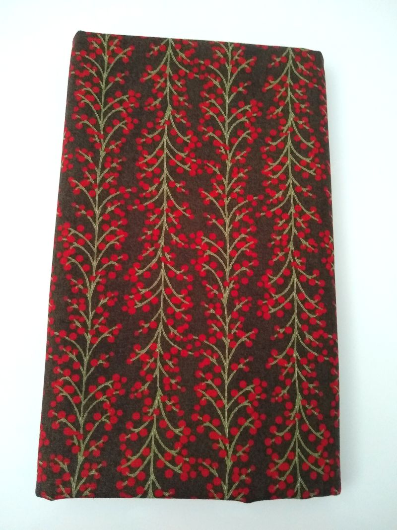 2 Yards Christmas Cotton Fabric – Two-Way Tree Design – Red & Dark Green – 45" Wide