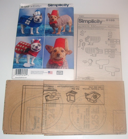 Simplicity 8189 Dog Coat & Hat Sewing Pattern – Sizes Small to Large