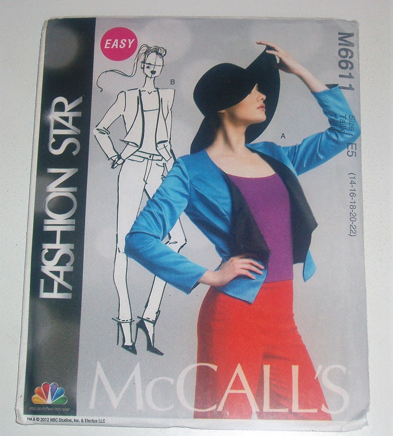McCall's M6611 Fashion Star Sewing Pattern Misses Lined Jackets Sz 14-22