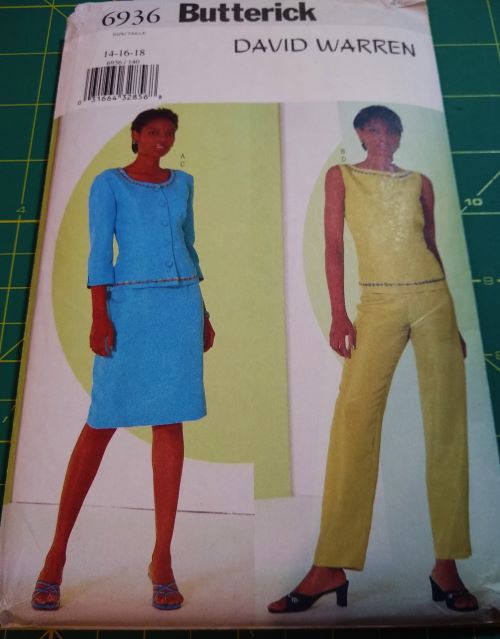 Butterick 6936 David Warren Misses/Misses Petite Top, Skirt & Pants Pattern (Sizes 14–18)