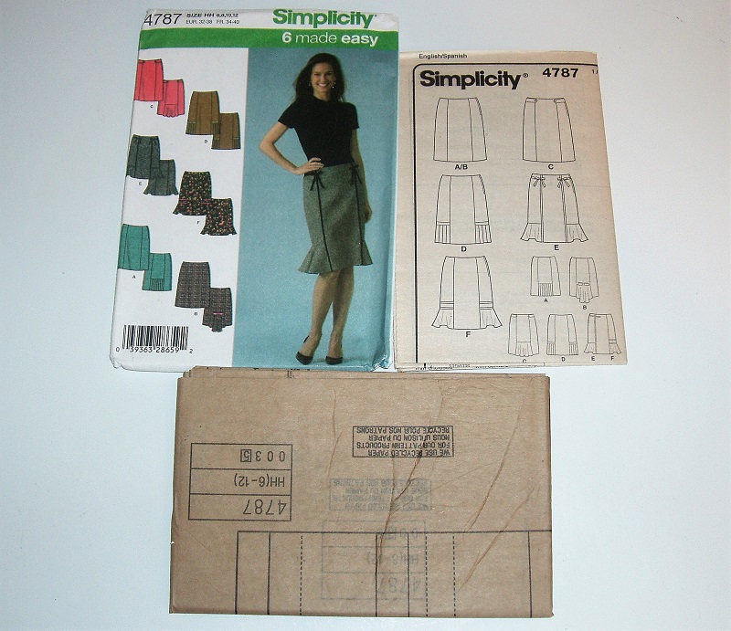 Simplicity 4787 Misses Skirt Sewing Pattern (Sizes 6–12)