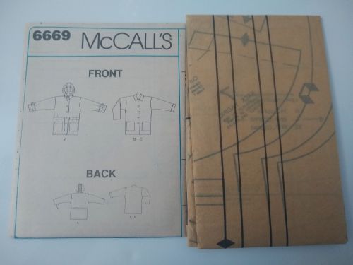 McCall’s 6669 Misses’ Oversized Jacket Sewing Pattern Sizes XS–Medium 1993 90s Grunge Streetwear