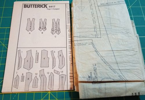 Butterick 6417 Classics Sewing Pattern Misses Lined Vests Sz Xs-Med