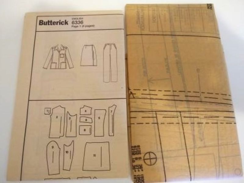 Butterick 6336 Sewing Pattern Linda Allard for Ellen Tracy Misses/MP Jacket, Wrap Skirt & Pants Sz 6–10 