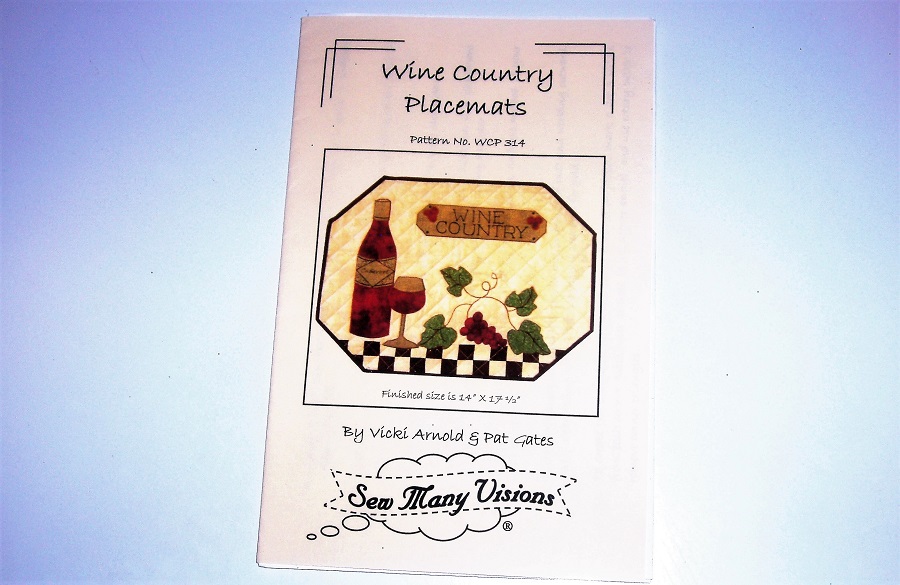 Wine Country Placemats Sewing Pattern WCP 314 by Sew Many Visions