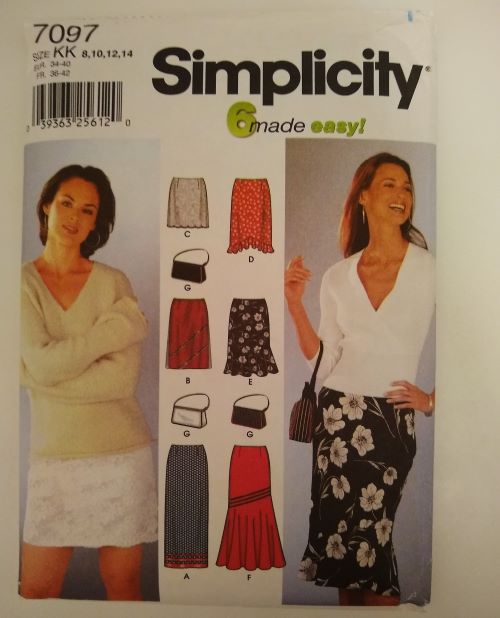 Simplicity 7097 Misses 6 Made Easy Skirts & Purse Pattern Sizes 8–14