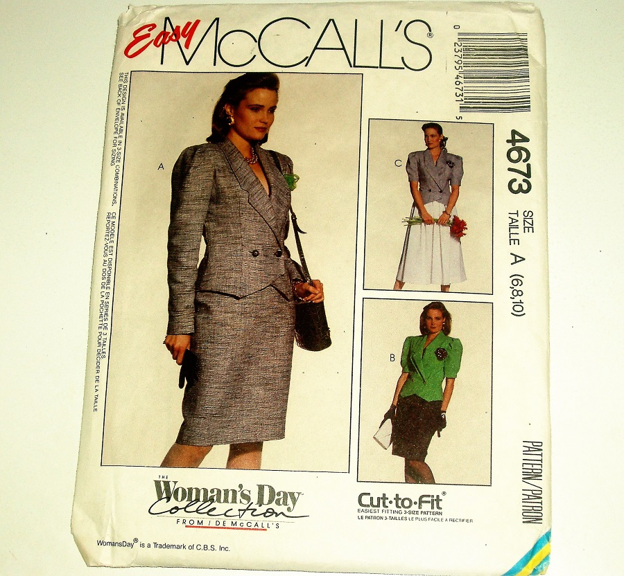 McCall’s 4673 Misses’ Top & Skirt Sewing Pattern Sizes 6–10 1990