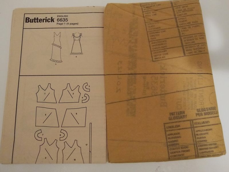 Butterick 6635 Donna Ricco Sewing Pattern Misses/MP Pullover A-Line Dress with Flounces Sz 12–16